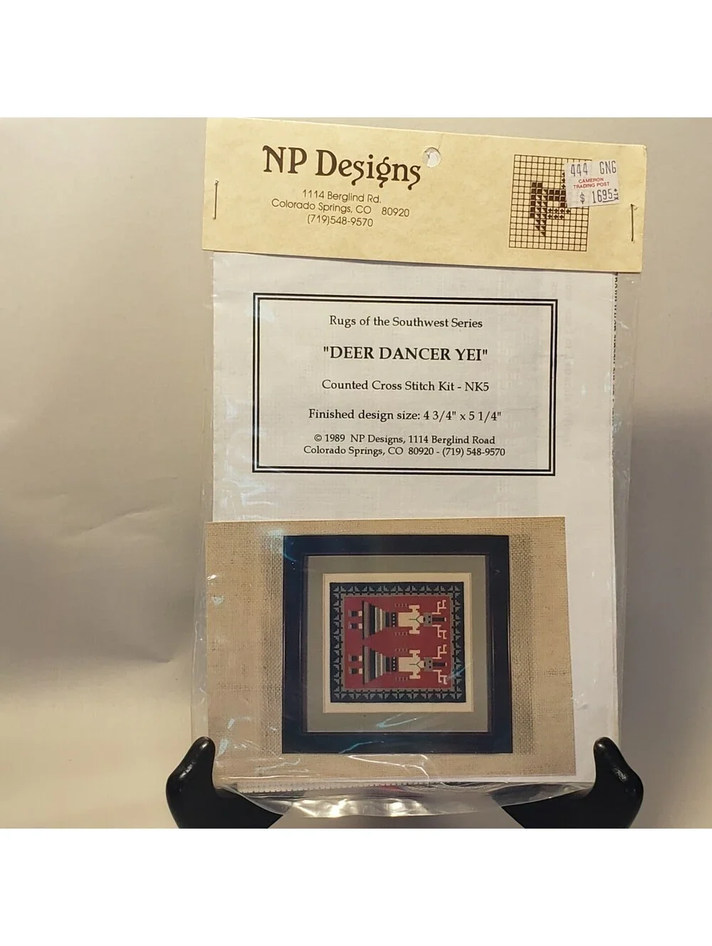 NP Designs Counted Cross Stitch Kit NK5 Deer Dancer Yei NEW 1989 Rugs of SW